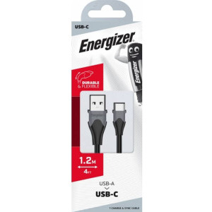 Energizer Bicolor, USB Male la USB-C Male, 1.2 m, Black