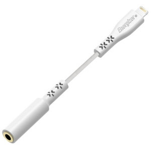 Energizer C41ROJALIAT, adaptor Lightning Male la Jack 3.5 mm Female, 0.1 m, White