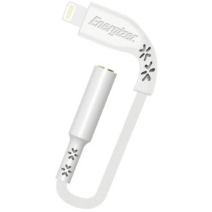 Energizer C41ROJALIAT, adaptor Lightning Male la Jack 3.5 mm Female, 0.1 m, White