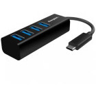Adaptor Energizer 1x USB-C 3.1 Male - 4x USB 3.0 Female, negru