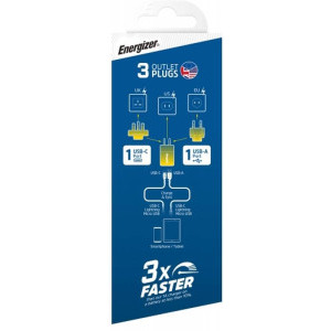 Energizer A38QMU, 1x USB-C, 1x USB, 38W (adaptor US, UK, EU)
