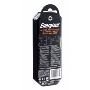 Energizer AC2BEULCMM, 2x USB, 2.4A, cablu USB-C, microUSB