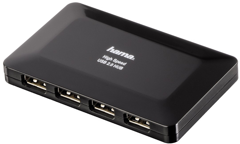 Hub USB Hama HM78472 1:4 USB 2.0 Black
