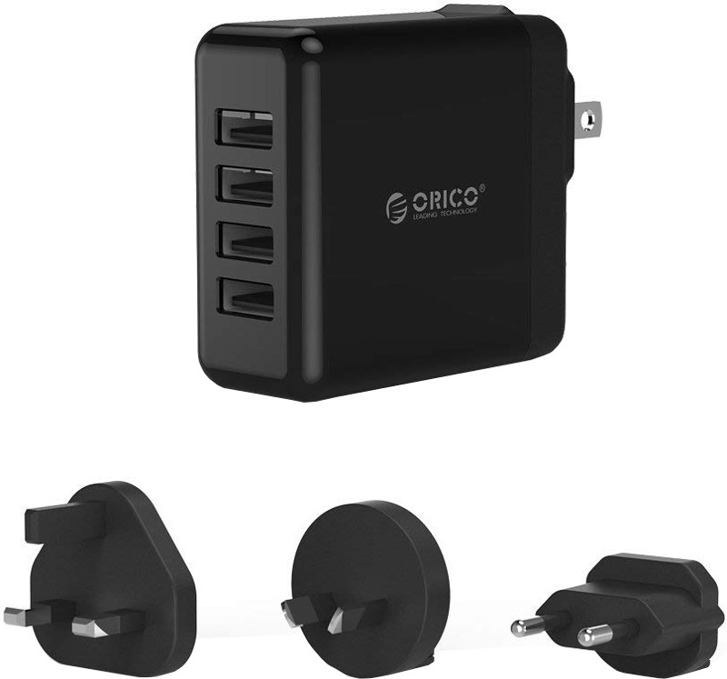 Incarcator retea GSM Orico DSP-4U Wall Charger, 4x USB, adaptor UK, AU, EU, Black