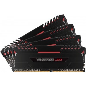 Corsair Vengeance Red LED 32GB DDR4 2666MHz CL16 Quad Channel Kit