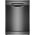 Masina de spalat vase Bosch SMS4EMC06E, 14 seturi, 6 programe, Clasa B, EfficientDry, VarioFlex, VarioDrawer, Rackmatic, 60 cm, Inox negru