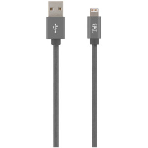 TnB USB Male la Lightning Male, MFi, 2 m, Grey