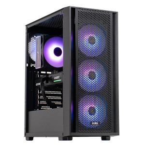 PC Gaming BALAUR Plus Esports Edition, Intel i5-14400F 2.5GHz, 16GB DDR5, 1TB SSD, RTX 5060 8GB GDDR7, Iluminare RGB
