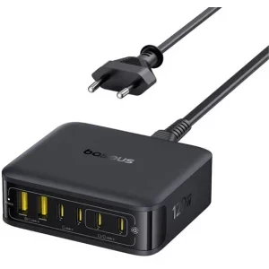 Incarcator retea Baseus EnerFill FH21, 4x USB-C, 2x USB, Quick Charge 120 W, GaN, Black