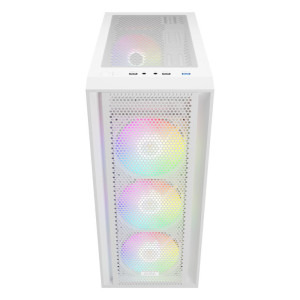 Gaming BALAUR Plus Alb NO RAM Edition (fara memorie RAM DDR5), Intel i5-14400F 2.5GHz, 1TB SSD, RTX 5060 8GB GDDR7, Iluminare RGB