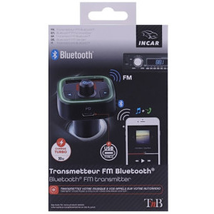 TnB 1x USB-C, 1x USB, FM transmitter + free kit, Black