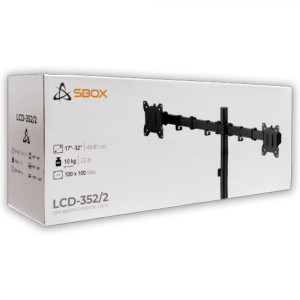SBOX LCD-352/2-3, 13 - 32 inch, negru, suport pentru 2 monitoare
