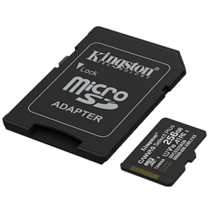 Kingston Micro SDXC, Canvas Select Plus Gen3, 256GB, Clasa 10, UHS-I, V10, 150MB/s, With Android A1 performance class + Adaptor SD