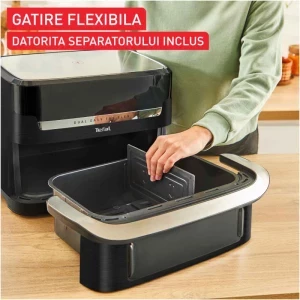 Tefal Friteuza cu aer cald Dual Easy Fry Flex EY9228E0, 2700W, 5.5 L + 3.5L, Negru