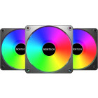 Ventilator Montech GF120R V2 ARGB Reverse Blade 120mm Three Fan Pack Black