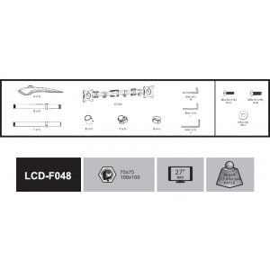 SBOX LCD-F048, 13 - 27 inch, negru, pentru 2 si/sau 4 monitoare