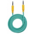 Cablu audio Manhattan Jack 3.5 mm Male - Jack 3.5 mm Male, 1.8m, albastru - galben
