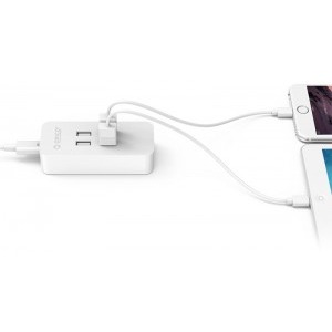 Orico DCV-4U, 4x USB, White
