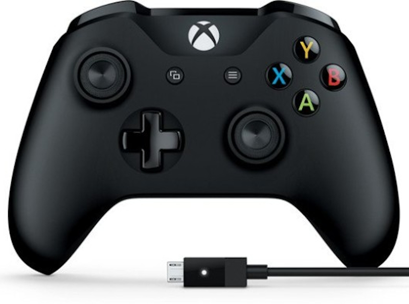 Controller Microsoft Xbox One Controller Black + Cablu USB