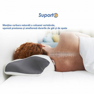 Suporto Set 4x perne ortopedice din spuma cu memorie, cu extensii