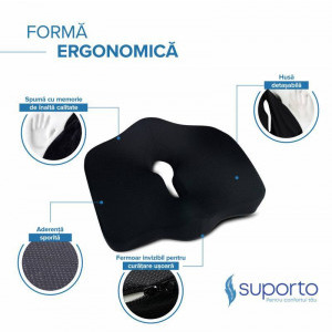 Suporto Set perna sezut confort si perna lombara compact