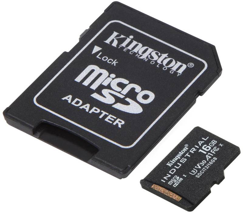 Card memorie Kingston MicroSDHC Industrial Class 10 UHS-I 16GB + Adaptor