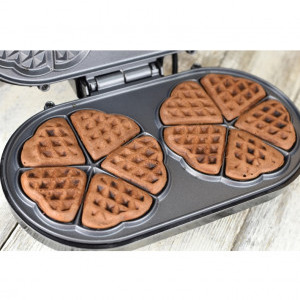 Heinner Aparat de facut gofre Copper Crown HWF-1000CR, 1000W, Negru/aramiu