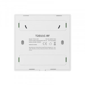 Sonoff Comutator Wi-Fi T2EU1C-RF cu 1 canal, 433 MHz, Semnal RF, Alb