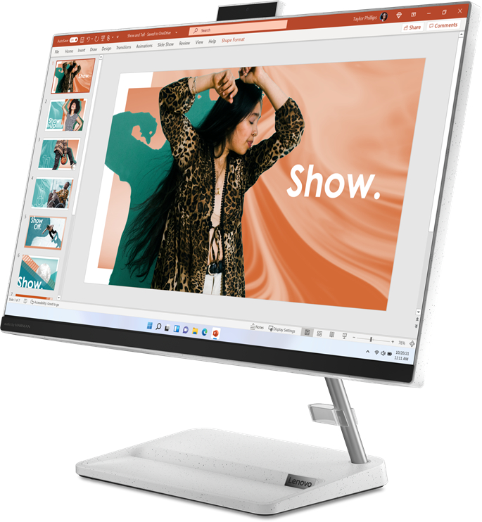 All-In-One PC Lenovo IdeaCentre AIO 3 27IAP7, 27 inch FHD IPS, Procesor Intel® Core™ i5-12450H 4.4GHz Alder Lake, 16GB RAM, 1TB SSD, UHD Graphics, Camera Web, no OS