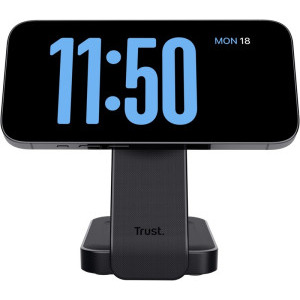 Trust 3-in-1, Viro, Wireless Magnetic Charge Stand pentru iPhone, Apple Watch si AirPods, Black