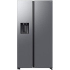 Frigider Side By Side Samsung RS70F64KDTEO, 640 L, Clasa D, Full No Frost, Digital Inverter, All Around Cooling, SpaceMax, Metal Cooling, AI Energy, SmartThings, Dozator de apa & gheata, Control electronic, 178 cm, Argintiu