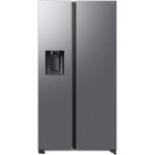 Frigider Side By Side Samsung RS70F64KETEO, 640 L, Clasa E, Full No Frost, Digital Inverter, All Around Cooling, SpaceMax, Metal Cooling, AI Energy, SmartThings, Dozator de apa & gheata, Control electronic, 178 cm, Argintiu