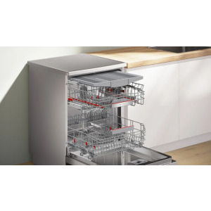 Bosch SMS6ECI15E, 14 seturi, 6 programe, Clasa A, EcoSilence Drive, ExtraDry, Extra Clean Zone, Max Flex, VarioDrawer, Rackmatic, AquaStop, AquaSensor, Home Connect, 60 cm, Inox