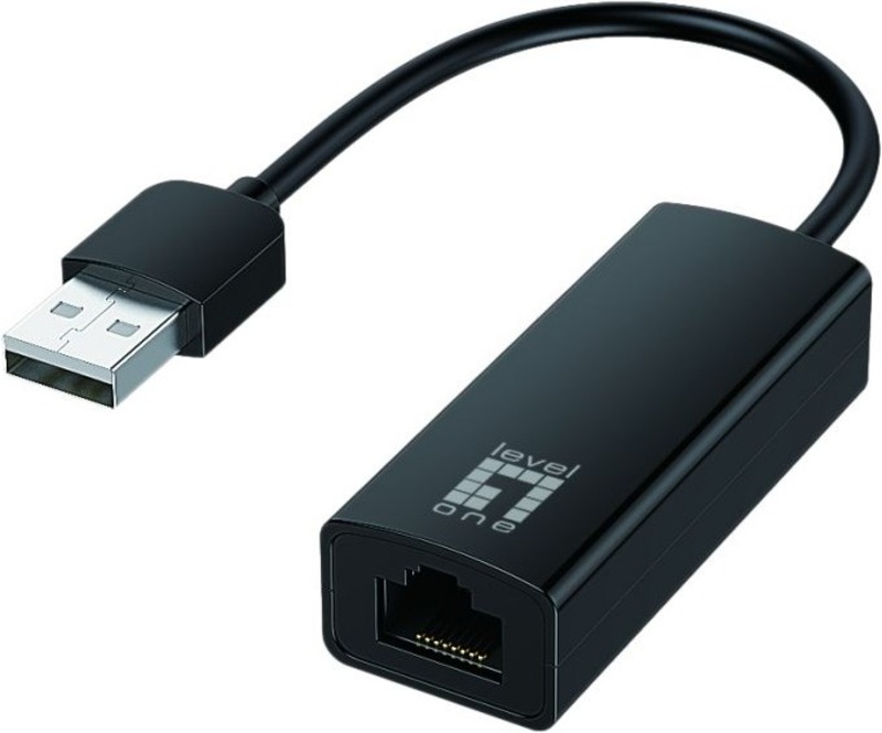 Adaptor LevelOne 1x USB-A Male - 1x RJ45 Female, Black