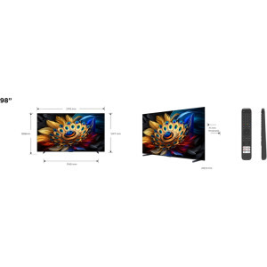 TCL Smart TV QLED 98C655 Seria C655 248cm 4K UHD HDR