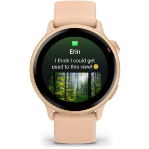 Garmin Vivoactive 6, GPS 42mm Metallic Pink Dawn, curea Pink Dawn