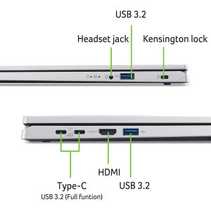 Acer 15.6'' Aspire Go 15 AG15-71P, FHD IPS, Procesor Intel® Core™ i7-13620H (24M Cache, up to 4.90 GHz), 16GB DDR5, 1TB SSD, Intel UHD, No OS, Pure Silver