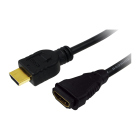 Cablu video Logilink HDMI Male - HDMI Female, 5m, negru