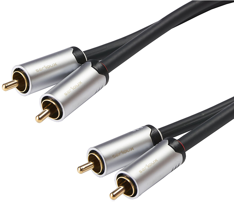Cablu audio Serioux 2x RCA Male - 2x RCA Male, 1.5m, negru