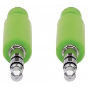 Manhattan Jack 3.5 mm Male - Jack 3.5 mm Male, 1.8m, negru - verde