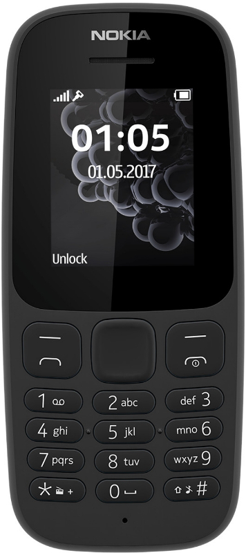 Telefon mobil Nokia 105 Dual SIM Black (2017)