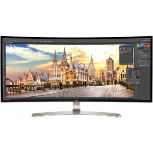LG 38UC99-W Curbat 37.5 inch WQHD+ 5 ms White USB C FreeSync 75Hz