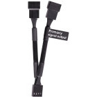 Cablu componente Thermaltake Splitter 4-pin Fan Female - 2x 4-pin Fan Male, 11 cm, negru