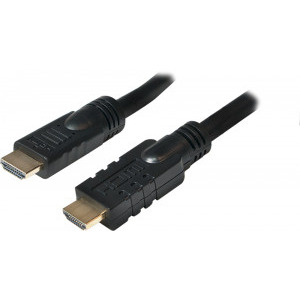 Cablu video Logilink HDMI Male - HDMI Male, v1.4, 15m, Ethernet, Activ, negru
