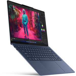 Lenovo 14.5'' Yoga Slim 7 14Q8X9, 3K OLED 90Hz Touch, Procesor Qualcomm Snapdragon X Elite X1E-78-100, 32GB LPDDR5X, 1TB SSD,  Qualcomm Adreno, Win 11 Pro (on ARM), Cosmic Blue