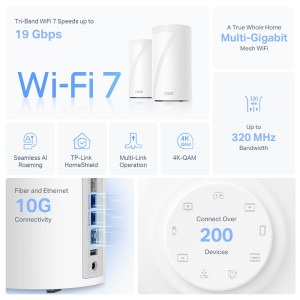 TP-LINK 10Gigabit DECO BE85 Tri-Band WiFi 7 2buc