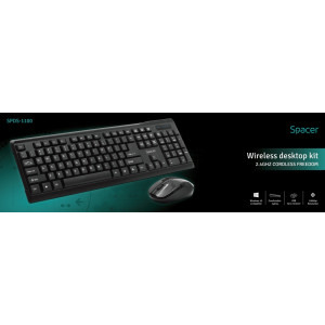Spacer Tastatura + Mouse Combo SPDS-1100, Wireless, Black