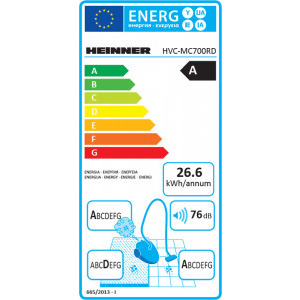 Heinner Daphne 700 HVC-MC700RD, fara sac, 700W, 2L, Rosu