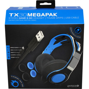 Accesoriu gaming Gioteck TX30 Megapack pentru PS4 (Casti + Thumbs Grips + Cablu USB)