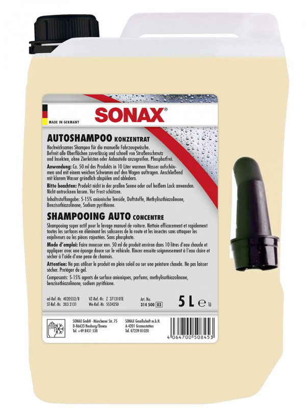 Spalare si detailing rapid Sonax Gloss Shampoo - Sampon Auto Concentrat 5L